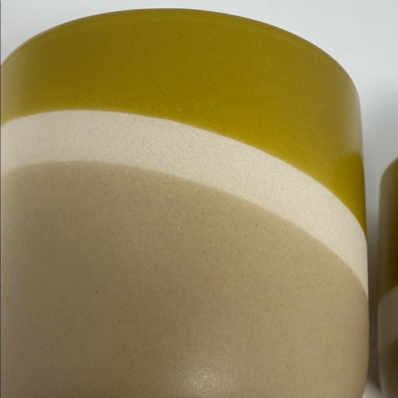 Olive and Beige Ceramic Planters/Bowls   4x4” Brand New  Set of 2-Home Decor - Picture 7 of 11